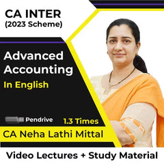 CA Inter (2023 Scheme) Advanced Accounting Video Lectures in English by CA Neha Lathi Mittal (Pen Drive, 1.3 Times).