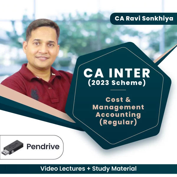 CA Inter (2023 Scheme) Cost & Management Accounting (Regular) Video Lectures by CA Ravi Sonkhiya (Pen Drive)