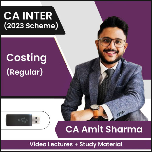 CA Inter (2023 Scheme) Costing (Regular) Video Lectures by CA Amit Sharma (Pendrive)