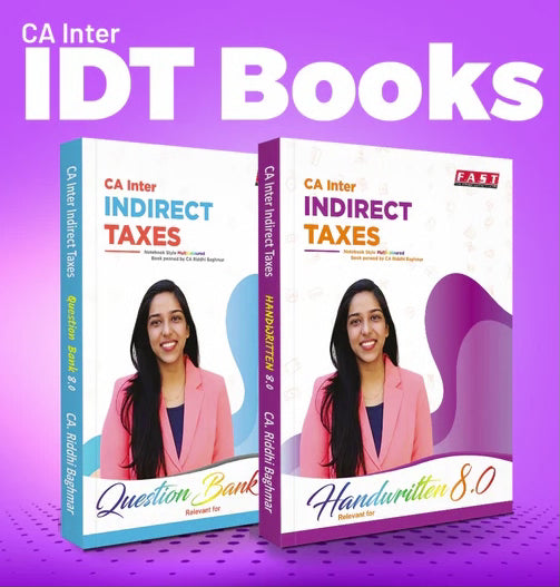 CA Inter IDT Handwritten Book (8.0) and Question Bank (8.0) Book by CA Riddhi Baghmar