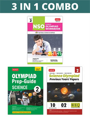 National Science Olympiad (NSO) Workbook, Prep-Guide and Previous Years Papers (PYQs) with Mock Test Paper for Class 2 (Set of 3 Books) by MTG Learning
