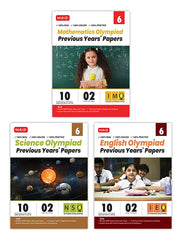 IMO-NSO-IEO Class-7 Olympiad Previous Years Papers (2023-2019) Set A and B) Mathematics, Science and English Combo Pack book by MTG Learning