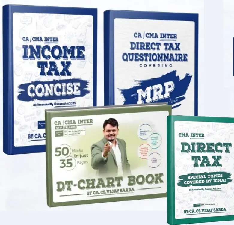 CMA Inter Direct Tax (Concise + MRP + Chart) Combo Book Set by CA Vijay Sarda
