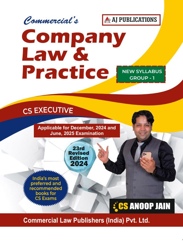 Commercial's CS Executive New Syllabus Company Law and Practice Book by CS Anoop Jain