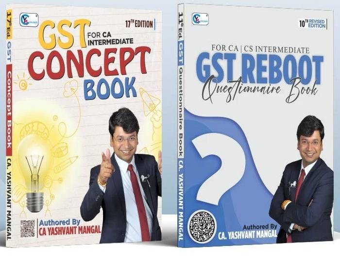 CA Inter GST (Reboot Questionnaire + Concept Book) Combo Book Set by CA Yashvant Mangal
