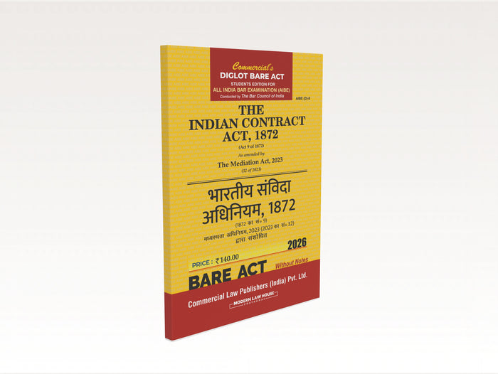 Commercial's The Indian Contract Act, 1872 (AIBE) Diglot