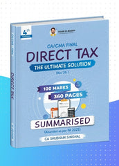CA Final Direct Tax Laws & International Taxation Summary Book by CA Shubham Singhal