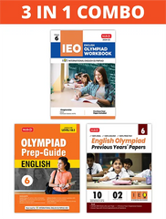 International English Olympiad (IEO) Workbook, Prep-Guide and Previous Years Papers (PYQs) with Mock Test Paper for Class 7 (Set of 3 Books) by MTG Learning