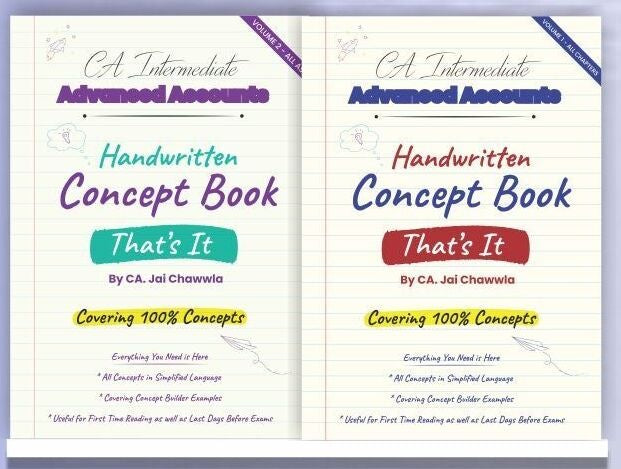 CA Inter Advanced Accounts Handwritten Concepts Book "That's It" by CA Jai Chawla