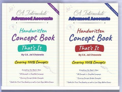 CA Inter Advanced Accounts Handwritten Concepts Book "That's It" by CA Jai Chawla