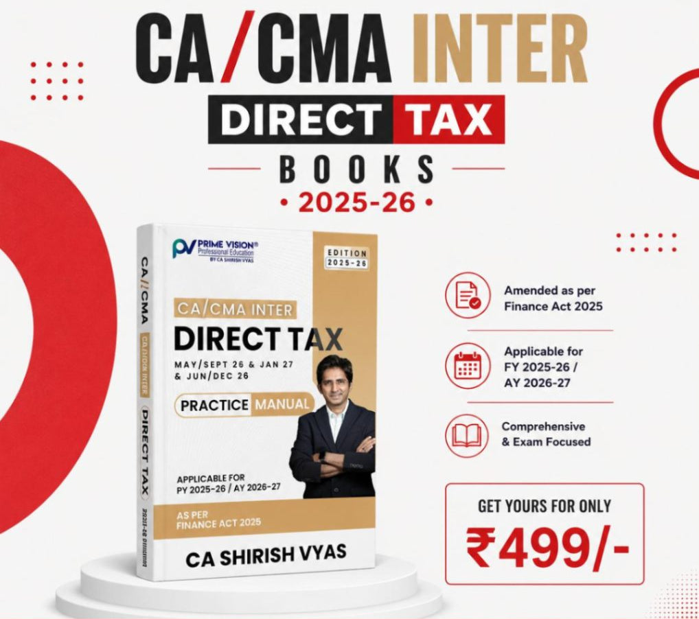 CA Inter Direct Tax Practice Manual (Question Bank) by CA Shirish Vyas