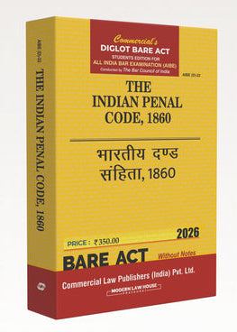Commercial's The Indian Penal Code, 1860 (AIBE) Diglot Edition