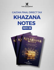 CA Final Direct Tax Khazana Notes by CA Yash Khandewal