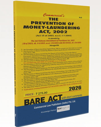 Commercial's Prevention of Money Laundering Act, 2002 Bare Act book