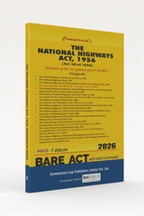 Commercial's The National Highways Act, 1956 Bare Act book