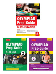 Olympiad Prep-Guide Class-2 Mathematics, Science and English (Set of 3 Books) by MTG Learning