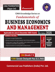 Commercial's CMA Knowledge Series on Fundamentals of Business Economics and Management Book for CMA Foundation by FCMA GC Rao, CMA Shruthi Y V