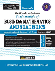 Commercial's CMA Knowledge Series on Fundamentals of Business Mathematics and Statistics Book for CMA Foundation by CMA Shruthi Y V