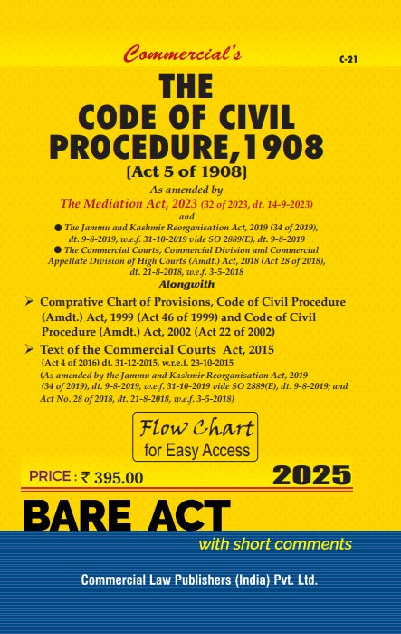 Commercial's Code of Civil Procedure, 1908 (PB) Bare Act book