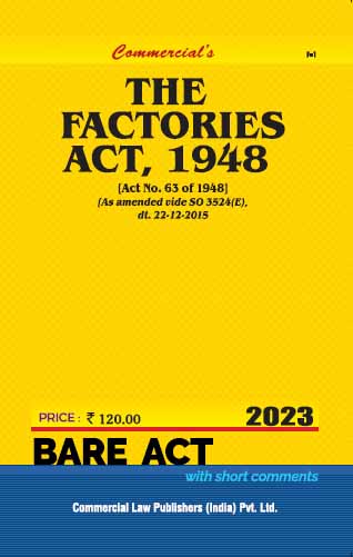 Commercial's Factories Act, 1948 Bare Act book