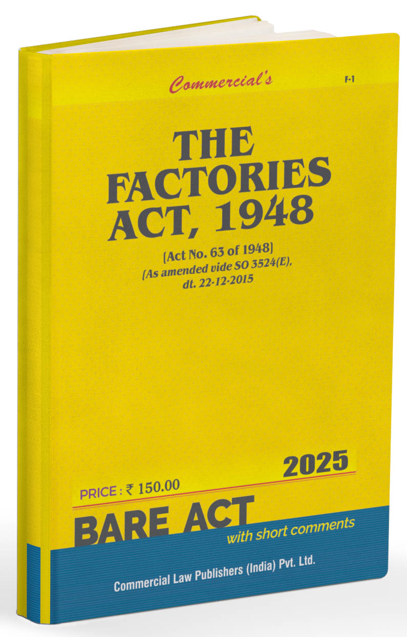 Commercial's Factories Act, 1948 Bare Act book