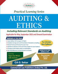 Commercial's Padhuka's (Practical Learning Series) Auditing & Ethics Book for CA Inter by CA G Sekar