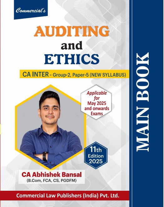 Commercial's Auditing and Ethics (Main Book) for CA Inter By CA Abhishek Bansal