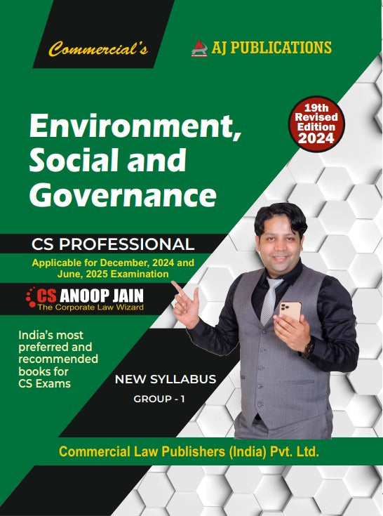 Commercial's CS Professional New Syllabus Environmental Social and Governance Book by CS Anoop Jain