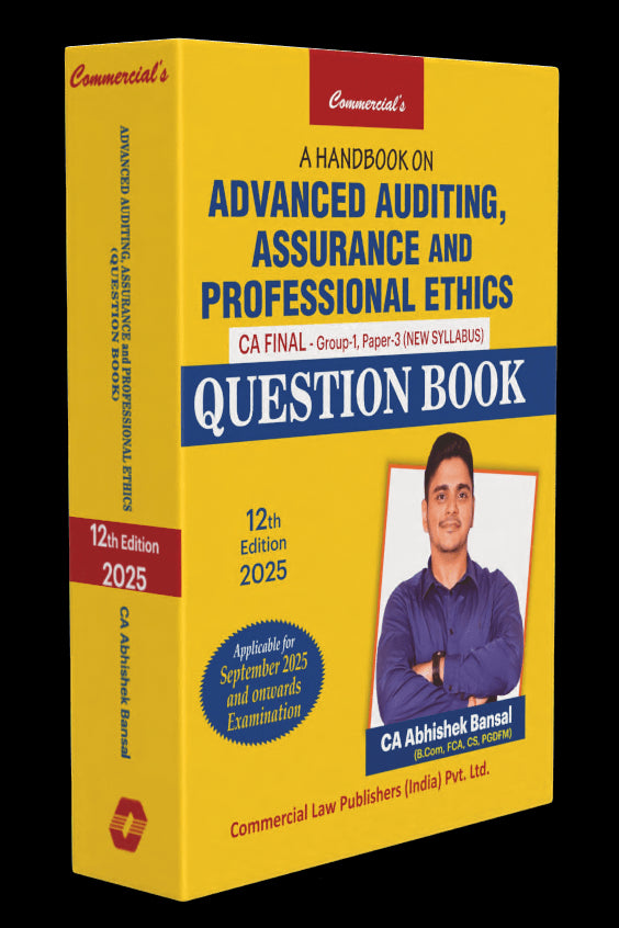 Commercial's A Handbook on Advanced Auditing, Assurance and Professional Ethics (Question Book) for CA Final by CA Abhishek Bansal