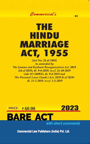 Commercial's Hindu Marriage Act, 1955 Bare Act book