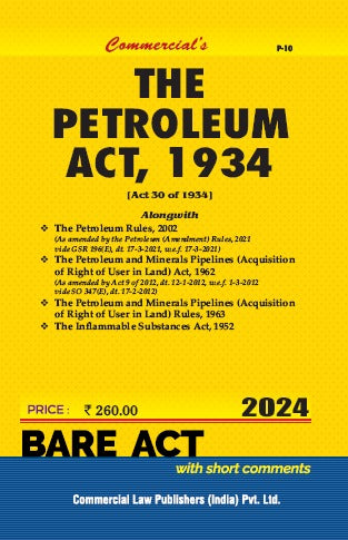Commercial's Petroleum Act, 1934 alongwith Rules, 2002 Bare Act book