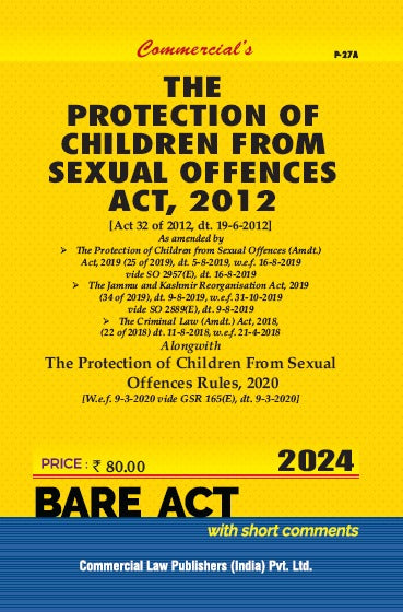 Commercial's Protection of Children from Sexual Offences Act, 2012 Bare Act book