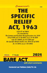 Commercial's Specific Relief Act, 1963 Bare Act book
