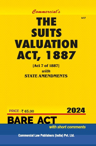 Commercial's Suits Valuation Act, 1887 Bare Act book