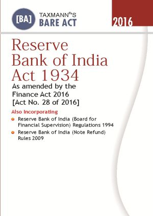 Reserve Bank of India Act 1934 by Taxmann