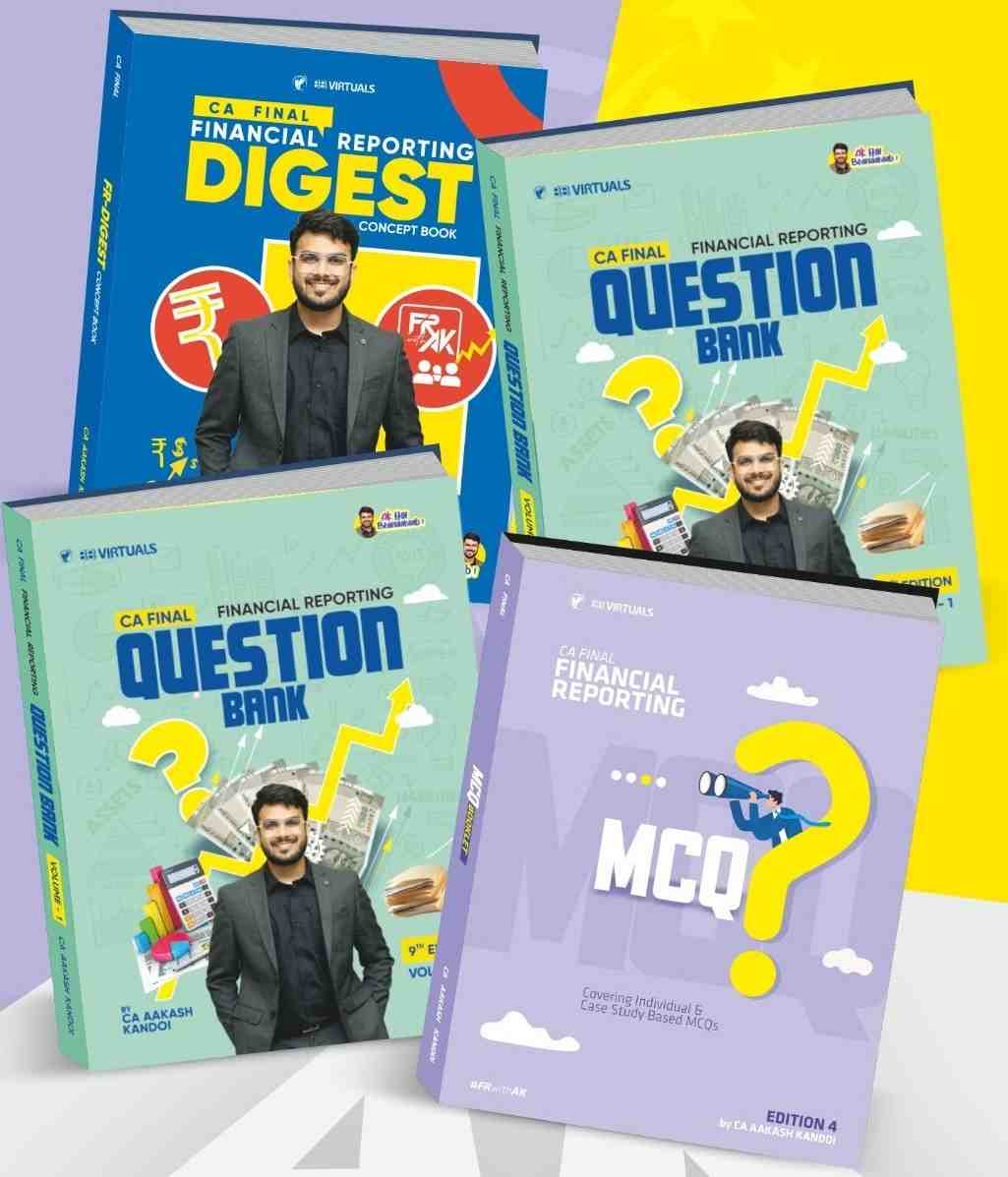 CA Final Financial Reporting - Digest (Concept & Question Bank) (Set of 4 Volumes) Books by CA Aakash Kandoi