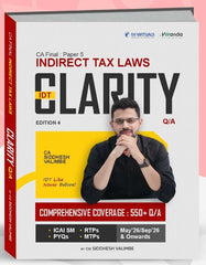 CA Final Indirect Tax Laws (GST & Customs) Clarity Q/A (Question Bank) by CA Siddhesh Valimbe